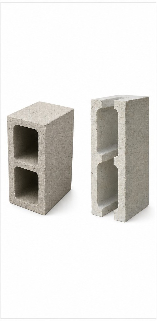 Bloco de Concreto e Canaleta